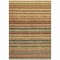 Homeroots 3' X 5' Coral Gold And Green Striped Washable Indoor Outdoor Area Rug 577769 - alternate 2