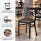Flash Furniture HERCULES Black  inX in Back Metal Restaurant Chair - Mocha Vinyl Seat, 2PK 2-XU-6FOBXBK-MCHV-GG - alternate 2