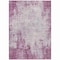 Homeroots 5' X 8' Plum And Ivory Abstract Washable Indoor Outdoor Area Rug 612359 - alternate 3