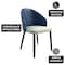 Leisuremod Paradiso Collection Modern Dining Seat in Blue with White Seat, 4PK PC50BUW4 - alternate 2