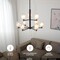 Vidalite Seren 9-Light Matte Black Chandelier With Handmade Glass Shades, Modern Style Pendant Chandelier CE1013061 - alternate 2