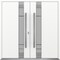 Vdomdoors Metal Double Doors Deux 1713 White Enamel Frosted Glass Entry Modern Painted (W72xH80) Left hand In DEUX1713DEXD-BEM-W72xH80-LH-I - alternate 1