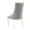 Homeroots Set of Two Tufted Gray and Clear Upholstered Faux Leather Dining Side Chairs 543510 - alternate 2