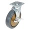 Vestil Rubber Swivel With Brake Caster 8 In. Diameter x 2 In. Width 881 Lb. Capacity Dark Gray/Gold CST-KSM-8X2MR-SWB - alternate 1