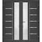 Vdomdoors Front Exterior Prehung Metal-Plastic Double Doors / MANUX 8088 Antracite / Office Commercial and Re MANUX8088DEXD-ANT-LH-W72xH80 - alternate 1