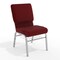 Flash Furniture Burgundy Fabric Church Chair, PK4 4-XU-CH-60096-BY-SILV-BAS-GG - alternate 1