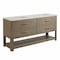 James Martin Vanities Lucian 72" Double Vanity, Pebble Oak, w/ 3 CM Siberian Silestone Widespread Top D704-V72-PBO-WSFR - alternate 3
