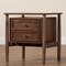 Baxton Studio Alyssa Japandi Walnut Brown Wood 2-Drawer Nightstand Woven with Rattan 252-13949-ZORO - alternate 5