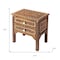 Homeroots 22in Brown And White Solid Wood Frame Standard Accent Chest With Two Drawers 389737 - alternate 3
