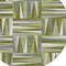 Homeroots 8' Green Gray And Ivory Round Geometric Washable Indoor Outdoor Area Rug 598264 - alternate 3