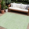 Homeroots 8' X 10' Mint Green And Ivory Abstract Washable Indoor Outdoor Area Rug 599739 - alternate 1