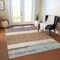 Homeroots 9' X 12' Brown Ivory And Blue Abstract Washable Indoor Outdoor Area Rug 615276 - alternate 3