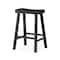 Homeroots 27" Black Solid Wood Backless Counter Height Bar Chair 632458 - alternate 4