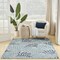 Homeroots 4' X 6' Navy Blue Ivory And Blue Palm Leaf Indoor Outdoor Area Rug 552515 - alternate 2