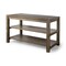 Homeroots Brown Solid Wood Kitchen Island With Two Tier Smooth Counter Top 380611 - alternate 1
