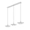 Z-Lite Ludo Brushed Nickel 3 Light Linear Chandelier 829P12-3L-BN-LED - alternate 2
