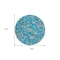 Homeroots 8' Teal Blue Ivory And Pink Round Floral Washable Indoor Outdoor Area Rug 597850 - alternate 4