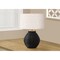 Homeroots 25" Black and Gold Concrete Round Table Lamp With Ivory Drum Shade 545853 - alternate 2