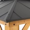 Sunjoy 12x20 ft. Wood Gazebo, Outdoor Patio Steel Hardtop Gazebo, Brown A102032640 - alternate 2