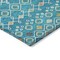 Homeroots 3' X 5' Teal Blue Ivory And Gold Geometric Washable Indoor Outdoor Area Rug 612220 - alternate 2
