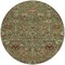 Homeroots 8' Fern Green Brown And Red Round Floral Washable Indoor Outdoor Area Rug 603415 - alternate 3