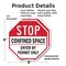Signmission Stop Confined Space Enter by Permit, 6 inch X 6 inch, Plastic Sign, 2PK OC-P-2PACK-6-250 - alternate 3