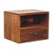 Homeroots 12" Chestnut Solid Wood One Drawer Floating Nightstand 722528 - alternate 1