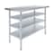 Amgood 24in D x 48in L Stainless Steel Table, Three Undershelves AMG WT-2448-3SH-Z - alternate 1