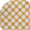 Homeroots 8' Orange And Ivory Round Polka Dot Washable Indoor Outdoor Area Rug 595261 - alternate 2