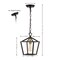 Jonathan Y Pagoda 8" 1-Light Classic Traditional Metal Cage Lantern LED Pendant, Oil Rubbed Bronze/Brass Gold JYL7618C - alternate 4
