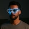 Elegani Blue LED Glow Glasses - Light Up Party Eyewear for Festivals, Birthdays & Night Events PH-GLW-GLS-BLU - alternate 3