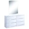 Homeroots Four Piece White Solid Wood Bedroom Set With Mirror 343933 - alternate 3