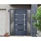 Vdomdoors Steel Door Deux 1105 Gray Graphite 2 Sidelight Exterior Windows Stainless Inserts Single Modern Pai DEUX1105EXD-GRE-W14+36+14xH80-LH-O - alternate 2