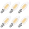 Luxrite 8W LED Candelabra Bulb, 75W Equivalent, E12 Base, 1000 Lumens, 2700K Warm White, Dimmable, 6PK LR21710 - alternate 1