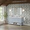 James Martin Vanities Breckenridge 60 in. Double Vanity, Serenity Blue, w/ 3 CM Lime Delight Quartz Top 330-V60D-SRB-3LDL - alternate 3