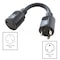 Ac Works Extension Cord, SOOW, TT-30R, TT-30P, 1 ft., Black STT30PR-012 - alternate 2