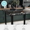 Martha Stewart 23.5 in. D X 47.25 in. W X Glass, Steel, Clear Top/Oil Rubbed Bronze Frame XU-DK-1-BK-MS - alternate 5