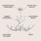 Jonathan Y Eldora 30" 5-Light Rustic Farmhouse Adjustable Resin Antler LED Chandelier, White JYL6300B - alternate 6