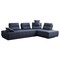 Homeroots Blue 100% Polyester Stationary L Shaped Two Piece Sofa And Chaise 473578 - alternate 2