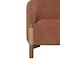 Homeroots 30" Rust and Brown Fabric And Wood Arm Chair 635753 - alternate 4
