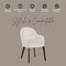 Leisuremod Elias Collection Modern Dining Chair in Beige Velvet, 4PK EDC21BG-4 - alternate 3