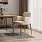 Homeroots Beige and Gunmetal Boucle and Steel Dining Arm Chair 719094 - alternate 2