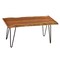 Homeroots 42" Natural And Black Solid Wood And Iron Coffee Table 493316 - alternate 1