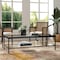Homeroots 54" Clear And Black Glass And Steel Coffee Table With Shelf 521977 - alternate 2