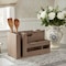 Homeroots 7" Brown Wood Desk Organizer 661196 - alternate 3