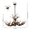 Jonathan Y Eldora 33" 6-Light Rustic Farmhouse Adjustable Resin Antler LED Chandelier, Brown JYL6318A - alternate 4