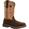 Georgia Boot Men's Waterproof Western Work Boot, 10 M, Alloy Toe, 11 in H, Brown/Orange, GB00672 GB00672 - alternate 2