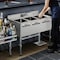 Fuel Stickers Wash Rinse Sanitize Sink Labels, Brushed, 3 Compartment Sink Stickers, 6in x 2in, 1 Set, PR WRS-BRUSHED-1 - alternate 2
