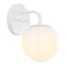 Jonathan Y Louis Parisian Globe 5.75" 1-Light Metal/Frosted Glass Modern Contemporary LED Vanity Light, White JYL3534D - alternate 1