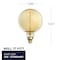 Bulbrite Grand Nostalgic 60W Dimmable Globe Incandescent Light Bulb, Medium E26 Base, 2200K, Antique Glass 137401 - alternate 4